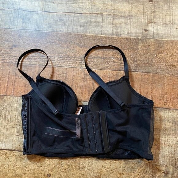 Women's Victoria Secret Very Sexy Black Shimmer Bra size 34B - Picture 4 of 6